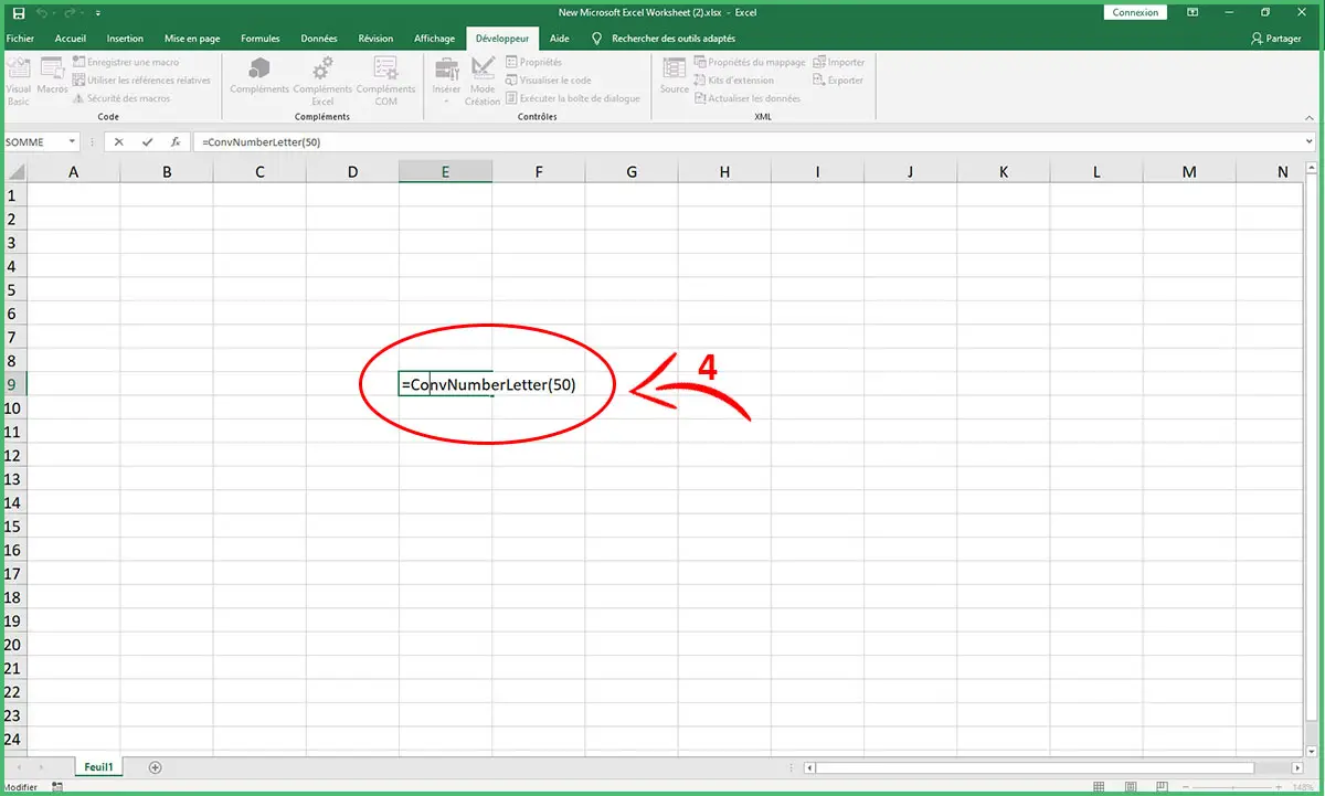 convertir les chiffres en lettres sous excel