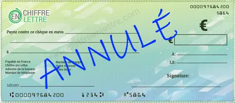 Comment Écrire un Cheque Annulé