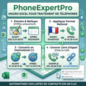 Phone-Expert-Pro : Extrayez, Nettoyez et Formatez Vos Numéros de Téléphone sur Excel